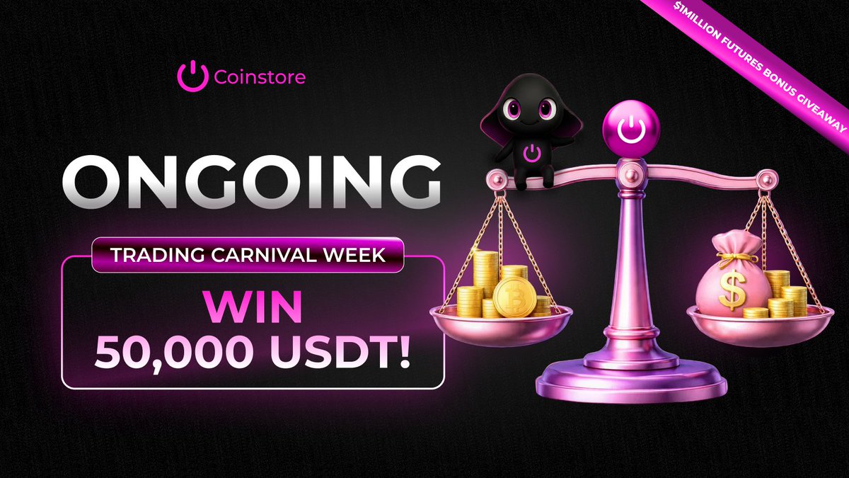 CoinstoreExc's tweet image. 🔥 ONGOING NOW | Spot &amp;amp; Futures Trading Carnival Week ⚖️

The $50,000 Trading Carnival is in full swing on Coinstore.

Trade more, rank higher, and unlock rewards across Spot + Futures.

🔥 0.06% Spot Trading Fee
DOGE / SUI / TRX / LINK / SOL / AAVE

🎁 Futures First Trade…