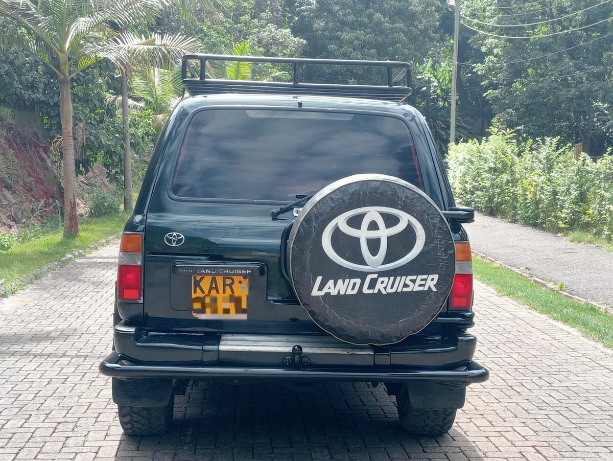 - 1996 Toyota Land Cruiser 80 Series 🇯🇵
- KSh2 Million
- Fuel Tank: 95L
- Location: Nairobi 🇰🇪
- +254733665551

- 4.2-litre Inline-6 Turbocharged Diesel (1HD)
- 5 Speed MT
- Part-time 4WD with Low Range Transfer Case

- Alloy Wheels
- Bull Bar
- Roof Rack
- Sunroof
- 5 Seater