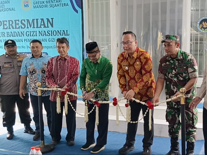 Peresmian Dapur Badan Gizi Nasional Satuan Pelayanan Pemenuhan Gizi (SPPG) yang dikelola oleh Yayasan Gresik Mentari Mandiri Sejahtera, terus memperkuat upaya peningkatan kualitas gizi masyarakat Kec Manyar Kab Gresik