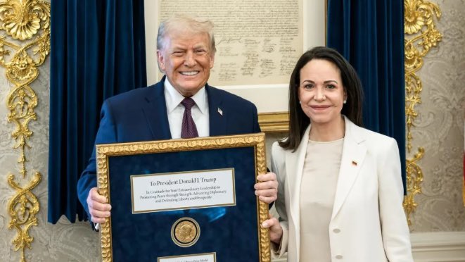 McFaul's tweet image. I just can’t understand how Trump feels no embarrassment over accepting someone else’s prize.