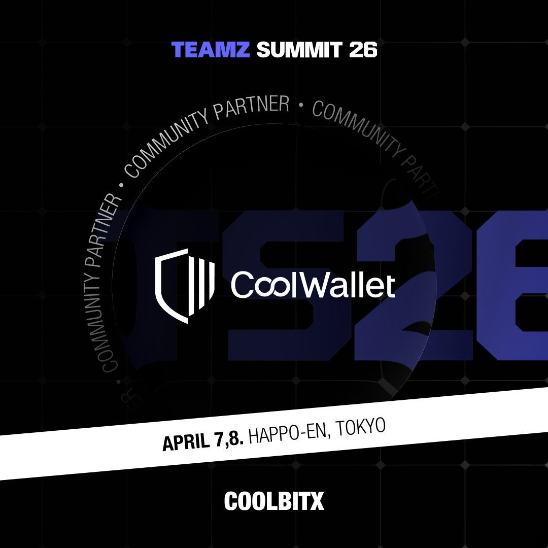 🎉 TEAMZ Summit 2026 Community Partner Announcement!

👥 We are excited to welcome CoolbitX <a href="/coolwallet/">CoolWallet</a>  as an official Community Partner.

🔗 11 Years of Hardware Security Innovation Enabling True Self-Custody Founded in 2014, CoolBitX is a Taiwan-based company dedicated to