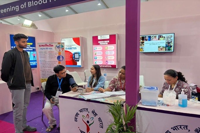 MoHFW_INDIA's tweet photo. #HealthForAll 

Health Pavilion at Vibrant Gujarat Regional Exhibition 2026 Draws Strong Public Response

“Swasthya Bharat, Shreshtha Bharat” Theme Anchors Successful Health Pavilion at VGRE 2026

Health Pavilion at VGRE 2026 Showcases Government of India’s People-Centric Public Health Initiatives

Free Health Services, Awareness Drives Highlight MoHFW’s Impactful Presence at VGRE 2026

https://t.co/I5VswXZ1qZ