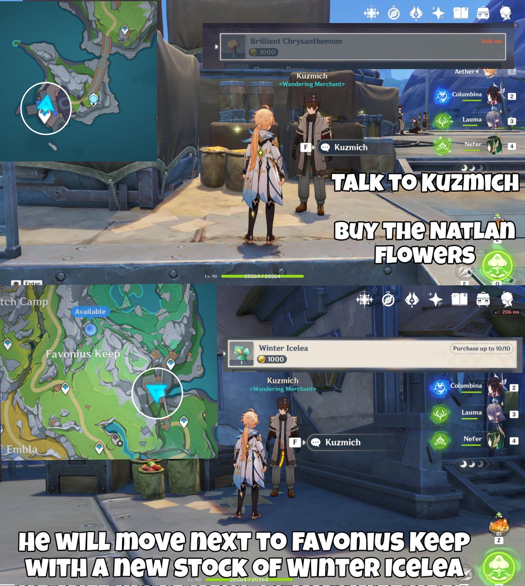 10 Hidden Winter Icelea

Also a hidden achievement if you buy out his shop in all 3 locations :)

He’s to the right of the waypoint near Special Territory Research Institute at the north end of the NK map.

©️ u/Ulthwe_Eldar , FallaciousMe , Xaminer7

#Genshinlmpact #Genshin