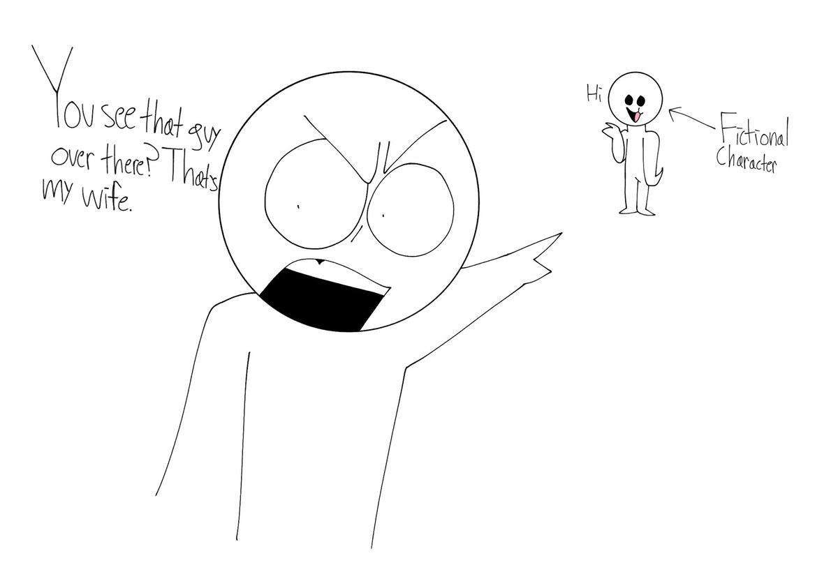 Claiming a fictional character as your wife/husband