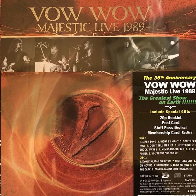 Nowplaying Rock Me Now - VOW WOW (MAJESTIC LIVE 1989 [BRIDGE277/278])