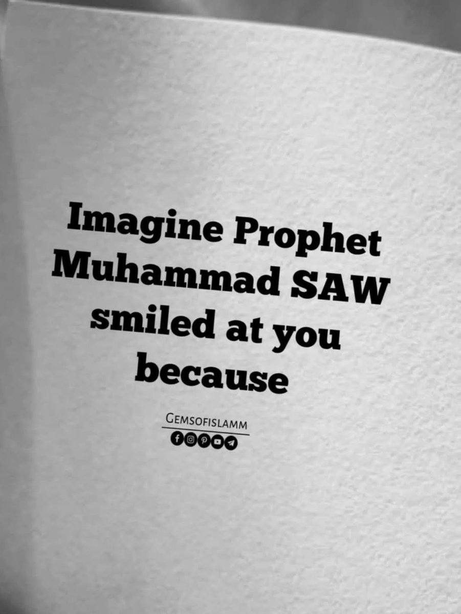 7signxx's tweet photo. Imagine the Prophet ﷺ Smiled at you Because...

THREAD https://t.co/8Q24kV34WF