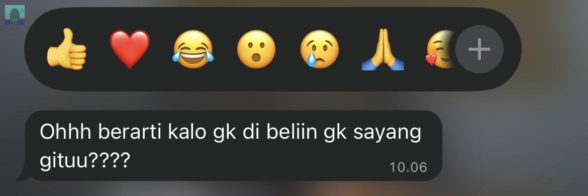 tanyakanrl's tweet image. 💚 aku nyoba minta sesuatu ke doi, buat ngetes dia (sebenernya sender udah beli sendiri) ternyata dia gamau beliin, trus aku blg “katanya sayang tp gamau beliin ini” trus di jwab. plis jgn salty, sender cuma ngetes doi. btw doi cwo