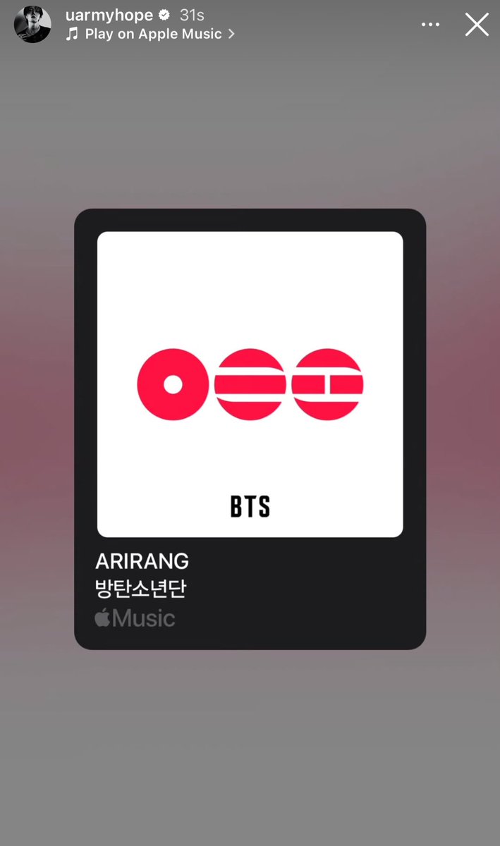 j-hope Instagram Story