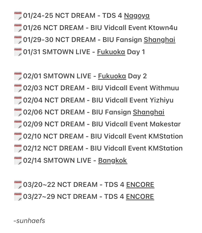 sunhaefs's tweet image. upcoming schedule for Haechan - 2026

#해찬 #HAECHAN #NCT127 #NCTDREAM