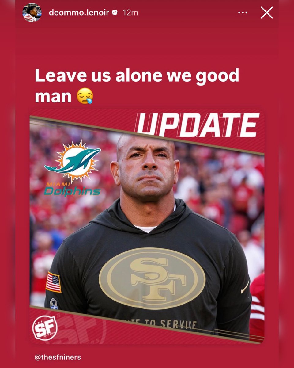 #49ers Deommodore Lenoir wants other teams to stay away from Robert Saleh 😂