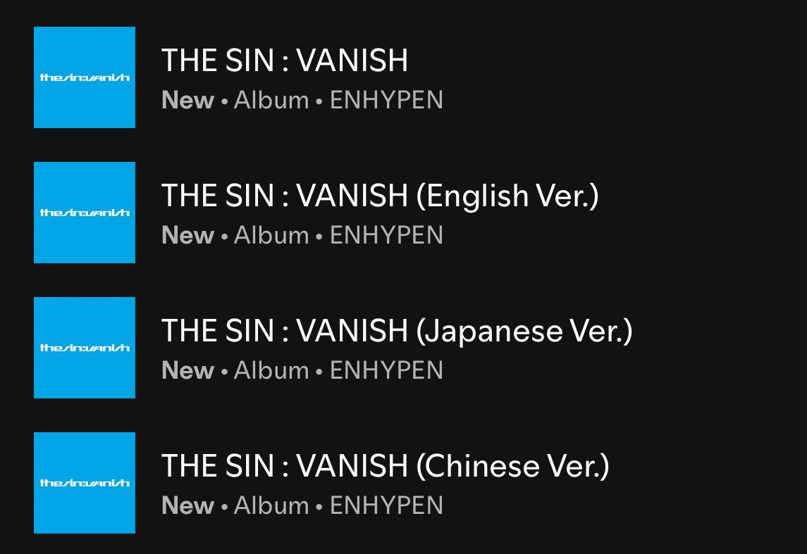 moonandenhypen's tweet image. THE SIN : VANISH is available in four languages across streaming platforms

@ENHYPEN #ENHYPEN