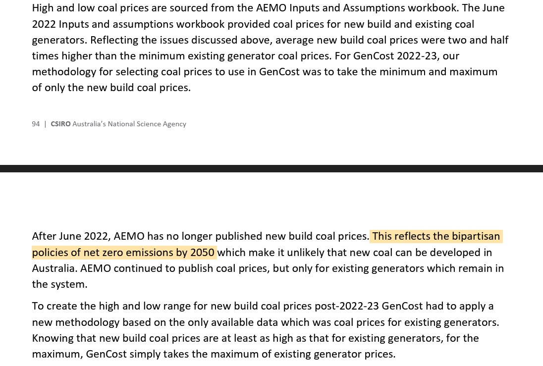 FootnotesGuy's tweet image. Look what @CSIRO still has written in their latest GenCost draft, released mid December. 

"bipartisan policies of net zero emissions by 2050"

The Coalition dropped support for Net Zero in November. 

Catch up CSIRO! 

No more excuses for your skewed costs of coal.