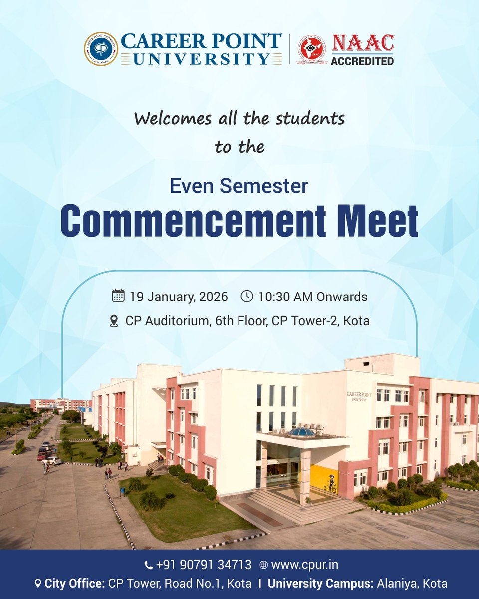 Career Point University, Kota tweet media