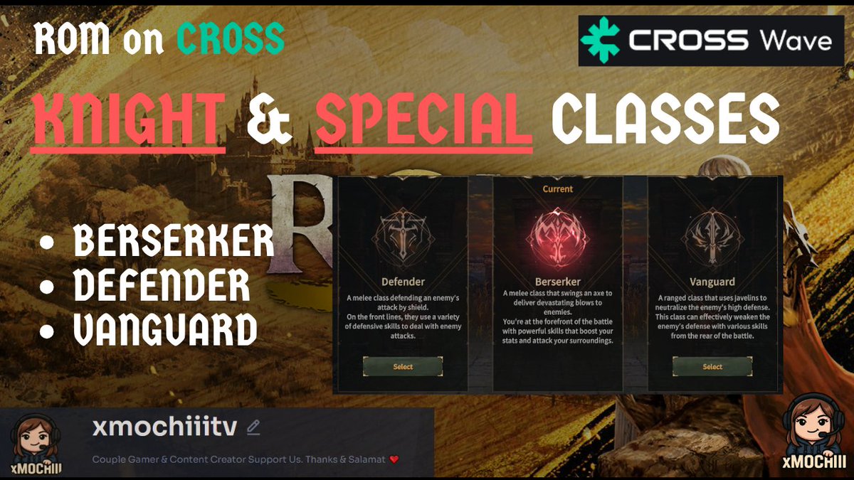 xMochiiiTV's tweet image. Breakdown Knight class + Specializations 🔥 @ROMonCROSS 

👀 Secret code inside for coupon rewards 🎁

Watch here 👉 wave.crosstoken.io/creators/83

Participate in 1st Round of COUPON GIVEAWAY Here:
forms.gle/o4YUKLMFambosG…

#CROSS #CROSSWave #ROMonCROSS