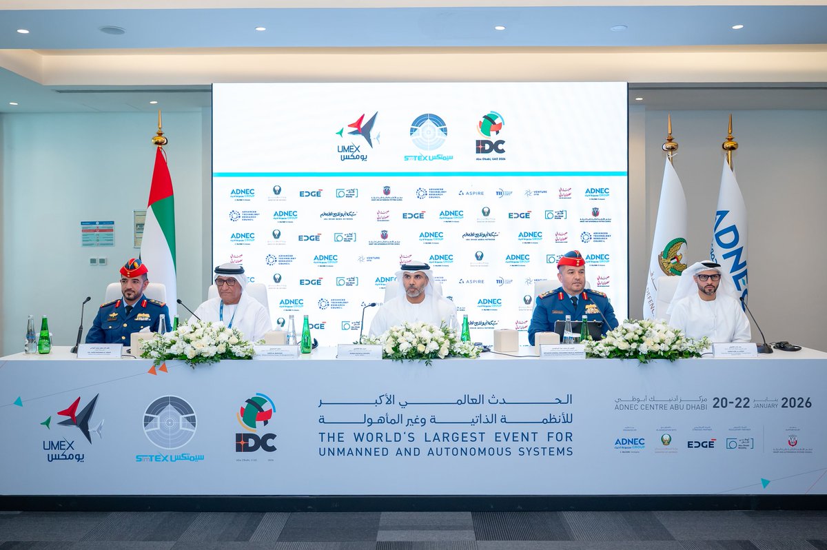 AletihadEn's tweet image. Largest-ever #UMEX &amp;amp; #SimTEX editions to kick off next week in #AbuDhabi

link.aletihad.ae/JSQT

#AletihadNewsCenter