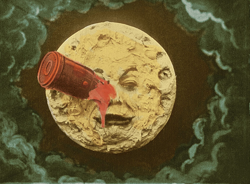 Murat_add2's tweet photo. Georges Melies'in 1902 yapımı "Ay Gezisi" filminden bir sahne📽️
#georgesmelies #atriptothemoon https://t.co/3Yr6x0jHIc