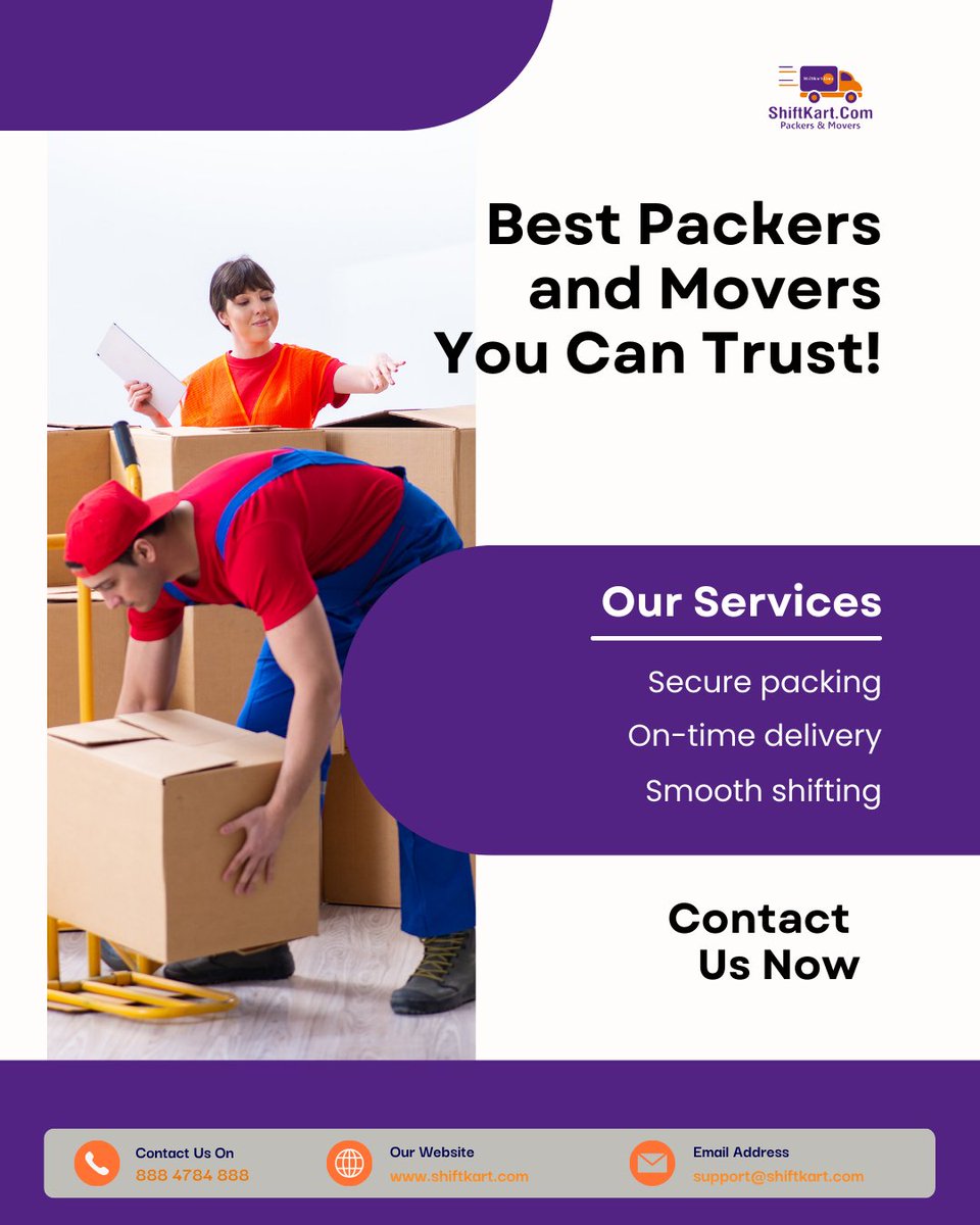 ShiftKart's tweet image. Best Packers and Movers You Can Trust!
Secure packing, on-time delivery, and smooth shifting—every step handled with care.
📞 Call us: 888 4784 888
🌐 Visit: shiftkart.com