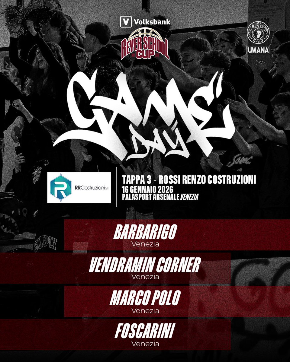 La #volksbankreyerschoolcup si sposta a Venezia per la Tappa 3 #RossiRenzoCostruzioni