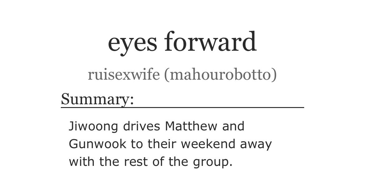 eyes forward

oneshot
2.2k
explicit
jyungmaetgeon
takes place in the car post filming driving together for repilogue 
fingering, exhibitionism, virgin geon

inspired by one of my absolute favorite fanarts of all time, link below 🫶

archiveofourown.org/works/77758576