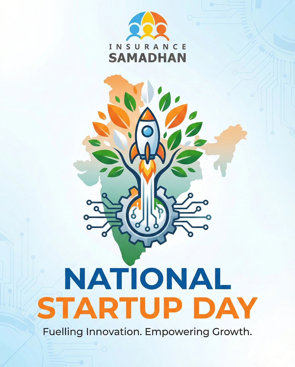 InsuranceSamad1's tweet image. Honouring the spirit of entrepreneurship and innovation.
Happy National Startup Day

#insurancesamadhan #NationalStartupDay #StartupEcosystem #EntrepreneurLife #InnovationIndia