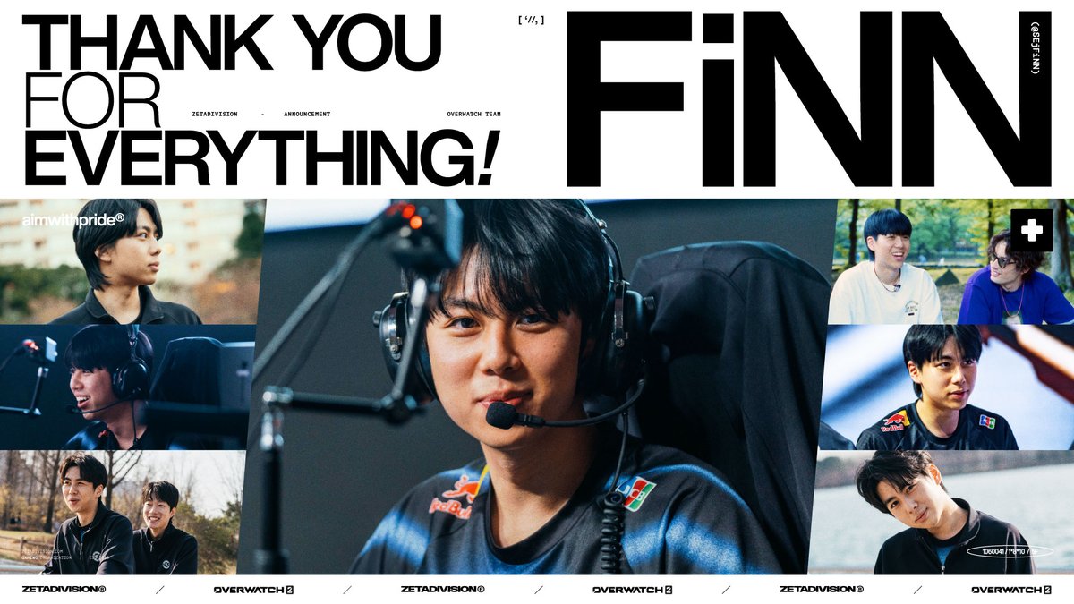 zetadivision's tweet image. ⚡️ZETA DIVISION - OVERWATCH

この度、FiNNが契約満了に伴い退団する運びとなりました。

FiNNがいたから、ここまで来れた。
2年間OVERWATCH部門をありがとう🫶 @SEjFiNN

📝zetadi.vision/3NtjOx6