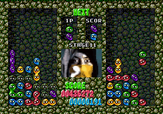 FrozenApplejuic's tweet photo. This is like if instead of Dr. Robotnik's Mean Bean Machine, we got Puyo Puyo with Mortal Kombat characters. https://t.co/ZpRfcs9aA9