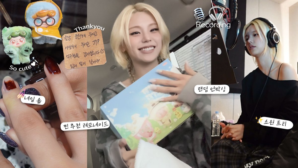 ITZYofficial's tweet image. [ITZY VLOG] YEJI｜예지의 열일잘먹 일상 | 네일 숍 | 랜덤 아닌 랜덤 언박싱 | 소원 트리 | 요즘 최애 음료 | 컵라면 먹방 새벽 시청 주의 | 커버잇 녹음🎙️
🎬️youtu.be/oCWKb7JGjsY

#ITZY #YEJI @ITZYofficial
#ITZY_VLOG