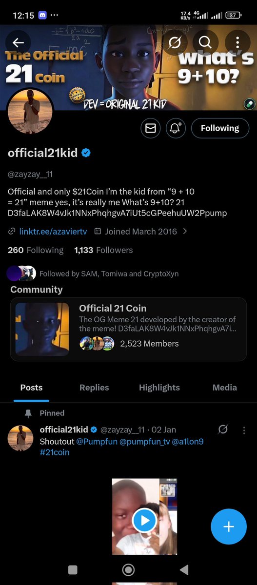 <a href="/zayzay__11/">official21kid</a> <a href="/21kidZay/">whats 9+10=21</a> <a href="/NFTvki/">Taki🍼</a> All done 

<a href="/PompinSam/">SAM</a> <a href="/Temitope468867/">Temitope /🌱🟡</a> <a href="/tomsam4220/">tomsam</a> 

3HYFrigg1QmPWRmFGbA5EAzKeN2sFimo7eUWKmnLmKYP

#21Coin