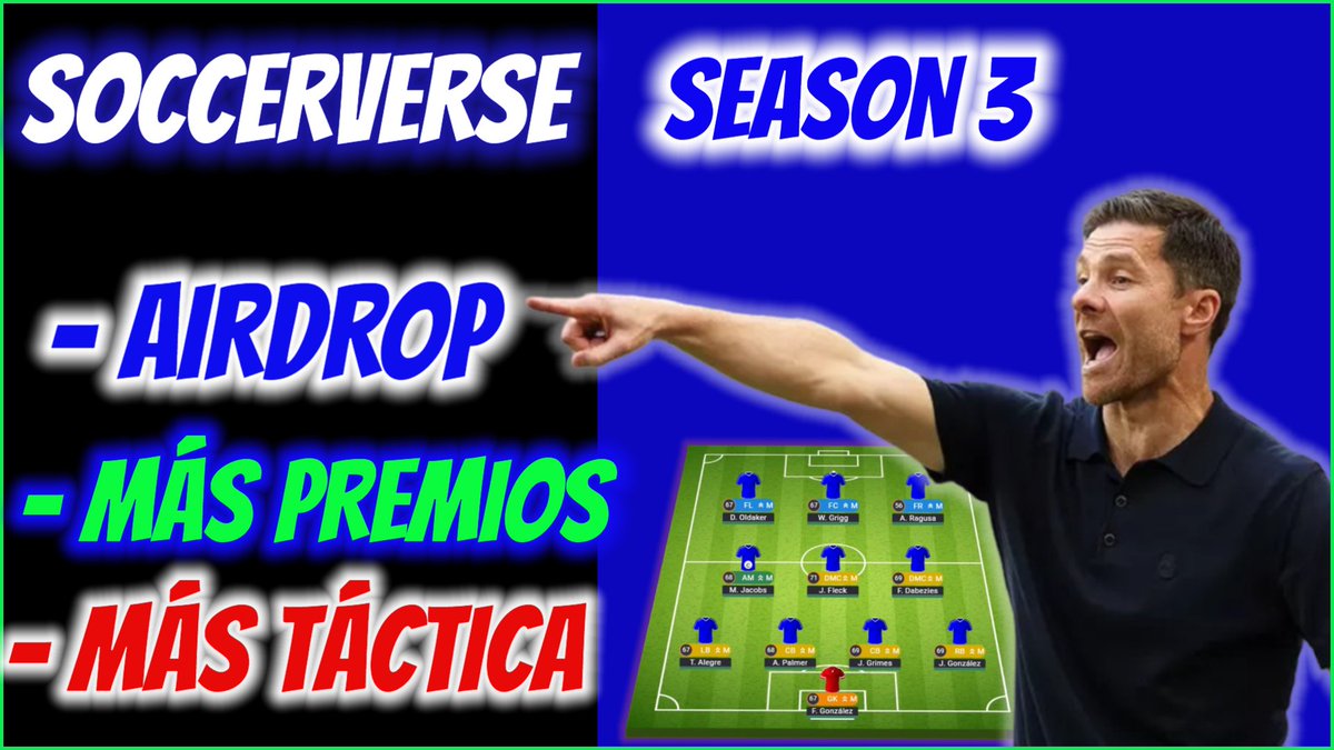 📢 Empieza la TEMPORADA 3 en <a href="/soccerverse/">Soccerverse</a> 

TODO lo que necesitas saber, con ejemplos uno por uno y con explicaciones 
+ sugerencias de usuarios 
+ un nuevo challenge

Lo encuentras en este video👇

youtube.com/watch?v=3aioFC…

👁️ ¿Tu que opinas sobre las novedades de la Season 3? 👀