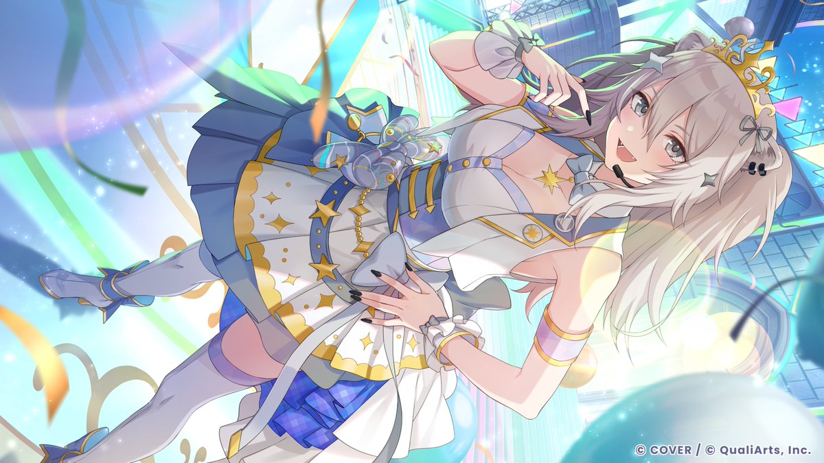 ◥◣ カードイラスト紹介 📣◢◤

#ホロドリ 情報解禁SPで紹介した、
5期生の #獅白ぼたん (<a href="/shishirobotan/">獅白ぼたん♌新曲『boundary』New Release🎵</a>)さんの、
ライブ衣装を着てステージで輝く姿を表現したカードイラスト♌

今後は他タレントも順次公開予定！
お楽しみに🙌
そして、本日の夜にはお馴染み衣装のカードイラストも公開🎉