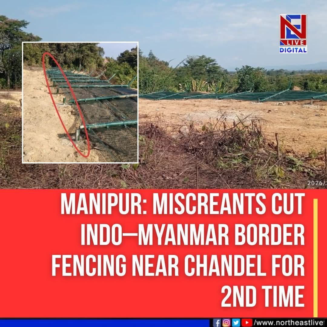 🚨 Manipur: Miscreants cut Indo-Myanmar border fencing near chandel for the 2nd time!

#Manipur #Myanmar #IndoMyanmarBorder
