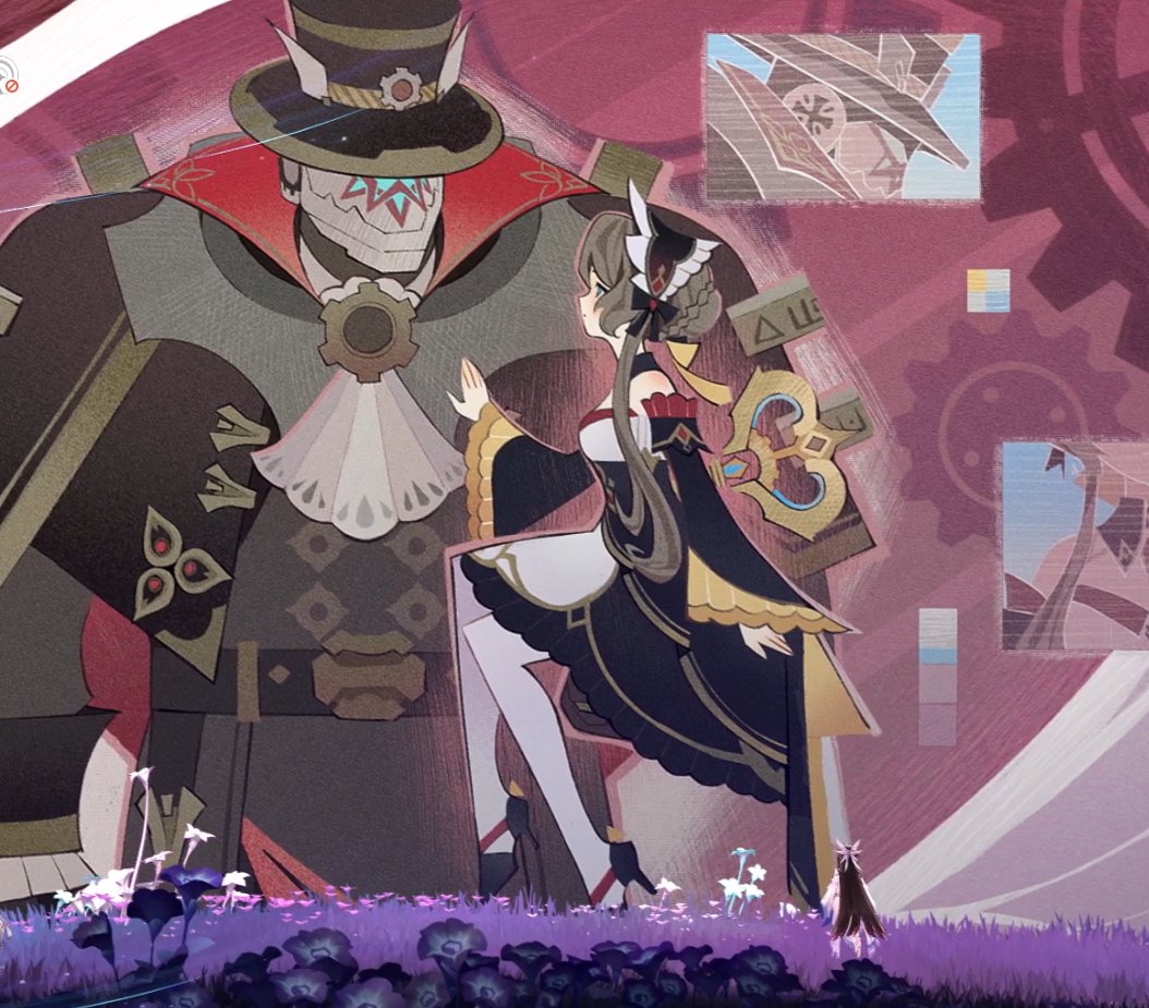 megitatots's tweet image. oh look tiny Bina admiring Sandrone