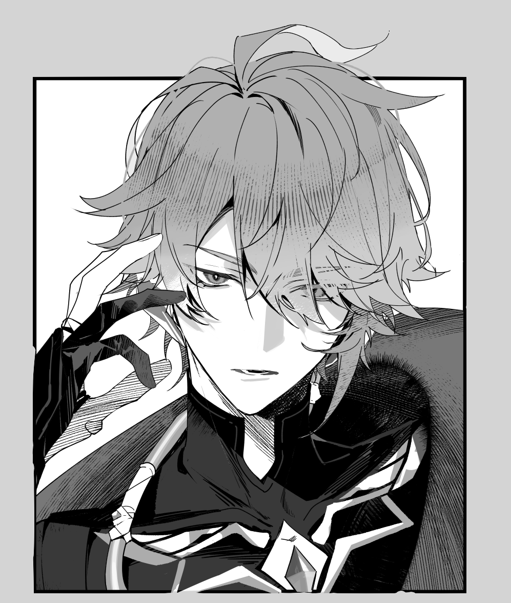 tkykkk01's tweet image. 以前描いたアルハイゼンと平蔵くん