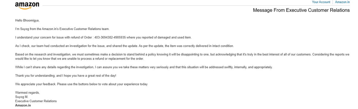 singhal_akshat's tweet image. Mail Screenshot
@AmazonHelp @amazonIN @amazon 
#fraud_amazon