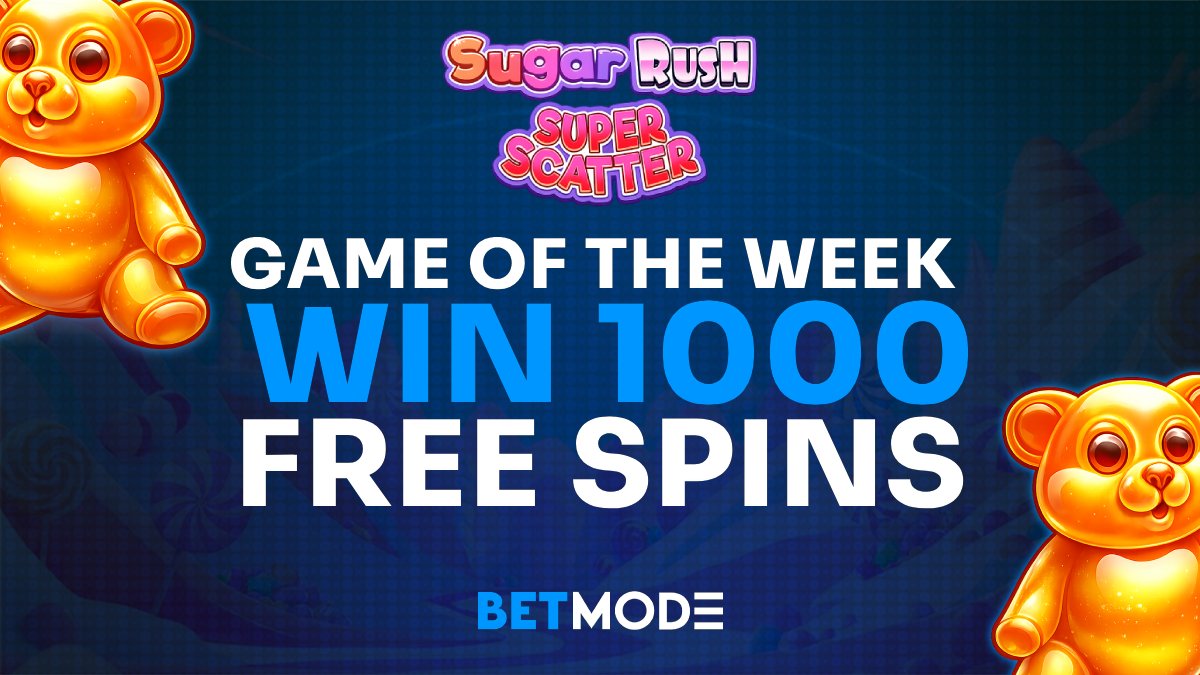 BetMode's tweet image. 🍭 1000 FREE SPINS  🍭

Our Game of the Week just dropped Sugar Rush Super Scatter 🍬

Top 5 wagerers over the next 24 hours split the spins.

Think you can make the cut?
betmode.io/games/pgp_suga…