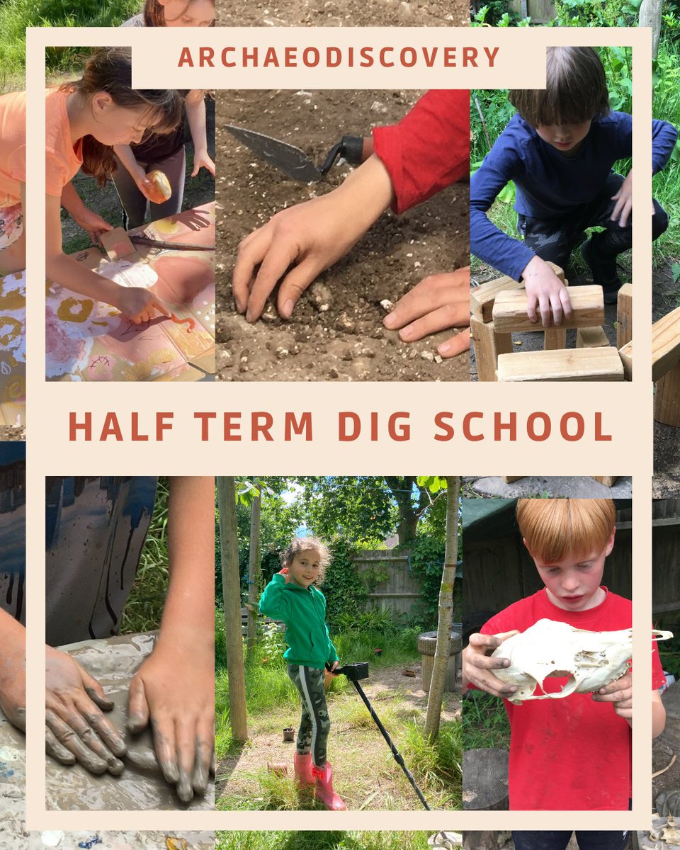 Join us for HALF TERM DIG SCHOOL Feb 19th &amp; 20th
2 fun filled days for 7-12 year olds to explore archaeology themes and techniques.

Book here buff.ly/lDoPHWj

#archaeodiscovery #archaeologyforkids #halfterm #halftermclub #thingstodoinsussex #archaeologyclub #eastsussex