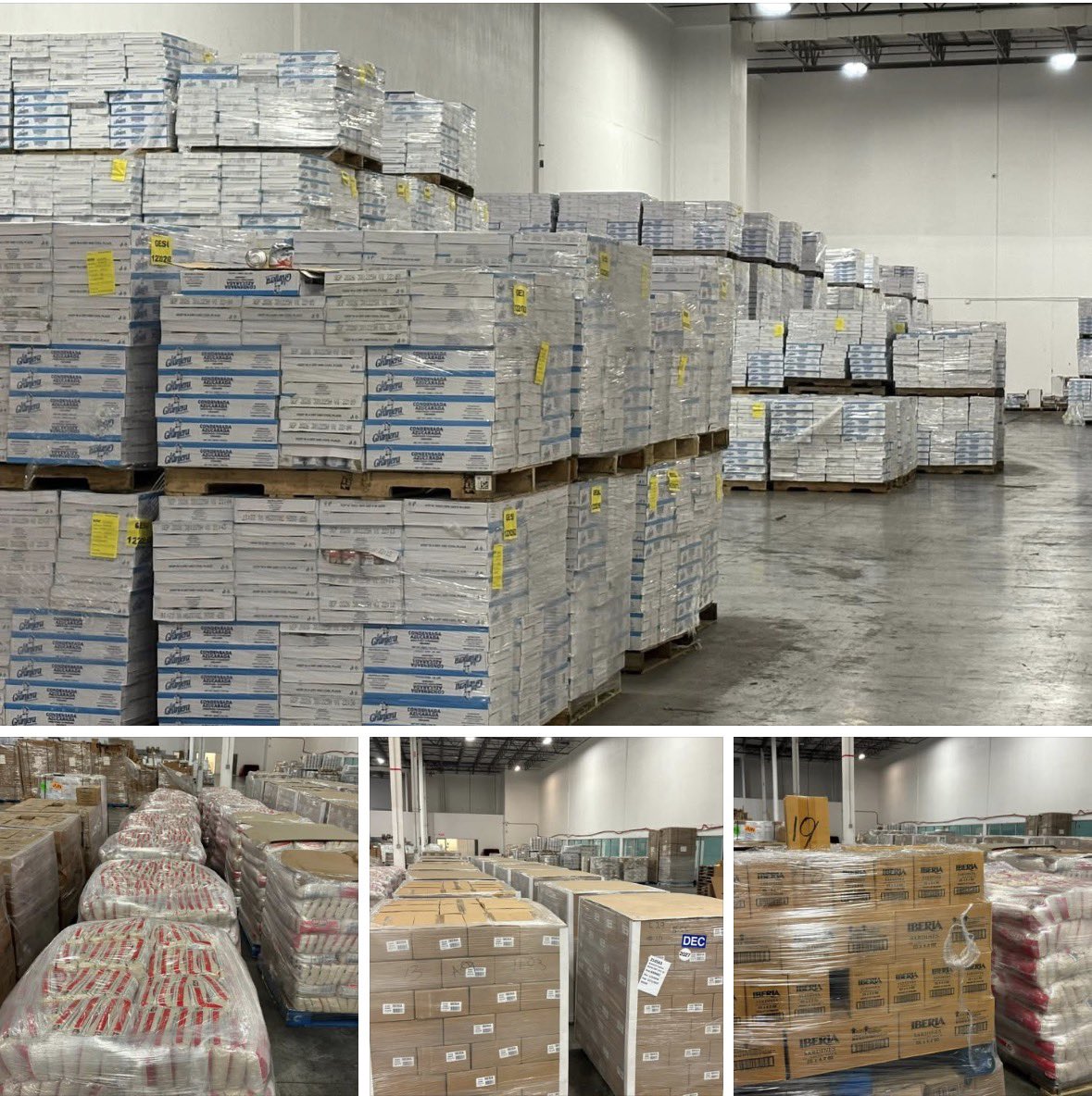 🇨🇺Miren bien estas imágenes. 🇺🇸Cajas de leche condensada, frijoles, arroz y alimentos enlatados.
Toda esta ayuda está destinada a Cuba, al cubano de a pie, a las familias que hoy no tienen qué poner en la mesa. Y no sorprende que el régimen cubano ya intente meter las manos,