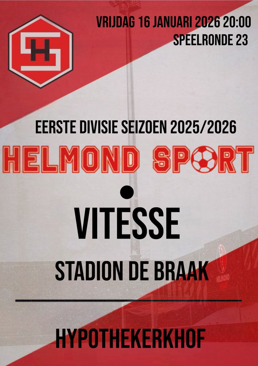 𝗨𝗜𝗧𝗦𝗟𝗔𝗚 𝗥𝗔𝗗𝗘𝗡 🏆

Na een iets langere winterstop staat vanavond de kelderkraker tussen Helmond Sport en Vitesse op het programma. 

Eerder dit seizoen zegevierde de geel-zwarten. Wordt het vanavond victorie voor die rood-zwarten? 

Wat wordt de uitslag? 🏆