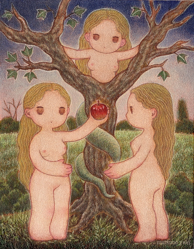 「ギャラリー吉武2周年記念展」は明日クローズです。
出展作家さんのエスキースの追加もされたようですので、クローズ前にぜひご覧頂けると嬉しいです！
よろしくお願いいたします。

2024年「女の時代」のラフ。
パステルペンシルと濃い鉛筆で形を決めているところです。グルグル描いております。