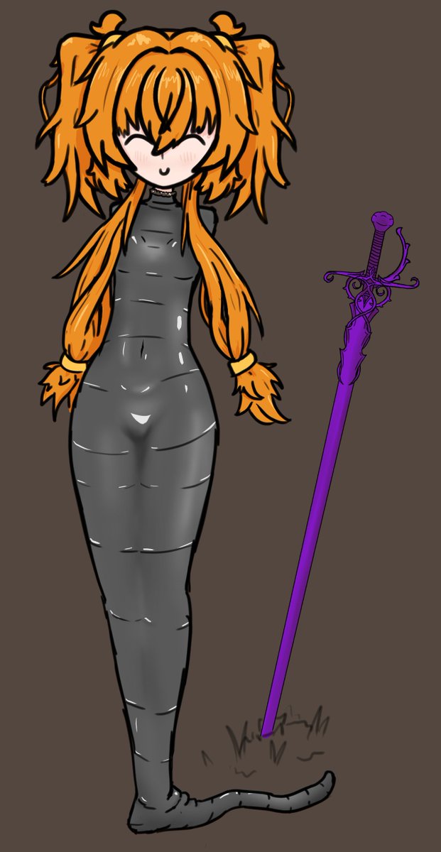 Yan-ba and a Giant Manadrain Worm, which pray on humanoids, often mages, by encasing them in its body, draining their mana until their minds go numb and are then spat back up.

This process can become addictive to the mana rich.
Yan-ba dose it because she loves him.
#vore #worm