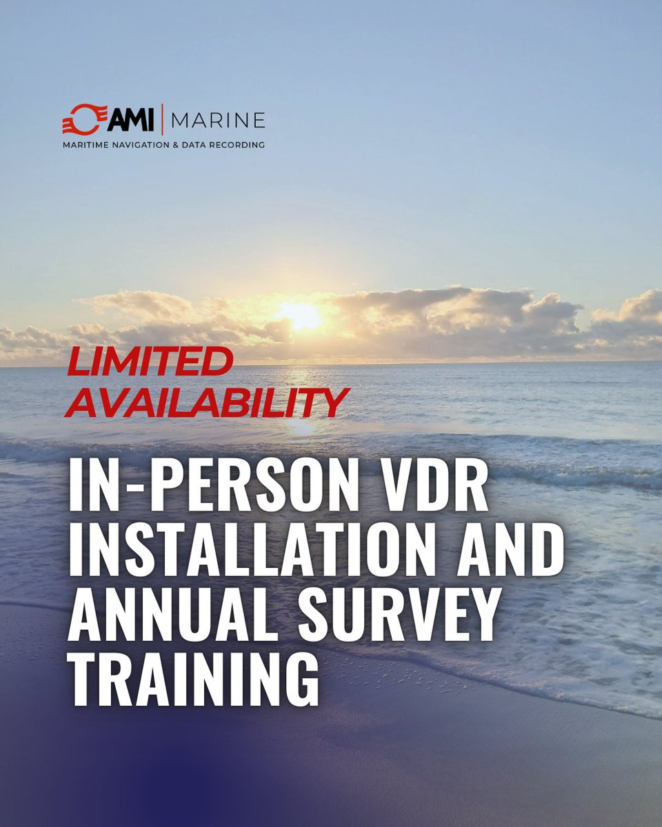 Want to join the global AMI Engineer Network?

Our VDR Installation and Annual Survey course gets you certified, trained and ready for real world AMI VDR work worldwide.

25 to 27 Feb 2026. Only 4 places left.
Email training@amimarine.com

#marinetech