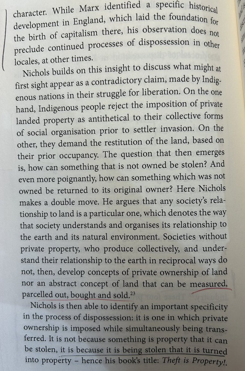 Spectre2Marx's tweet image. « the link between dispossession and proletarianisation is neither automatic nor present in the eliminatory context of the Anglo-settler world » ( Englert, Settler colonialism)