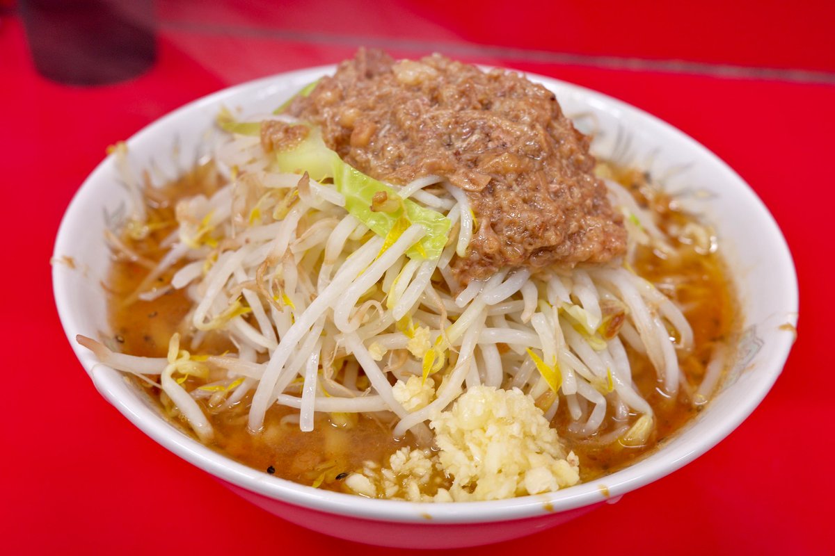 めんちゃんさま専用② ラーメン二郎ひたちなか店@ひたちなか市田彦 ・ミニラーメン+つけ味