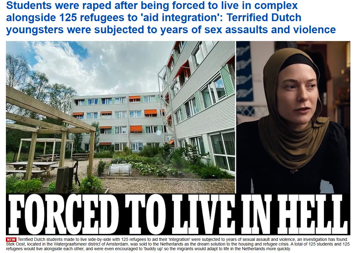 AldoSterone111's tweet image. Pays Bas : les autorités ont melangé125 migrants avec 125 étudiants pour "favoriser l'intégration". Des histoires de viols et de violences sordides sont en train de sortir.