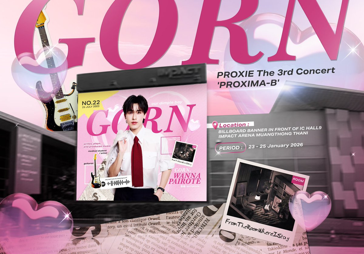 Gboygotmegood's tweet image. 💫🌸𝗚𝗢𝗥𝗡 𝗪𝗔𝗡𝗡𝗔𝗣𝗔𝗜𝗥𝗢𝗧𝗘 🌸💫
 ⭐️𝗕𝗜𝗟𝗟𝗕𝗢𝗥𝗔𝗗 𝗕𝗔𝗡𝗡𝗘𝗥⭐️

#PROXIE_The3rdConcert 

📆: 23 - 25 Jan 2026
📍IN FRONT OF IEC HALL9 

ขอบคุณผู้สนับสนุนใจดีทุกท่านนะคะ 💪🏻🩷
ปีที่ 2 แล้วที่เราทำได้ หวังว่าจะได้รับแรงสนับสนุนแบบนี้ไปอีกในปีต่อๆไปนะคะ 🙏🏻…