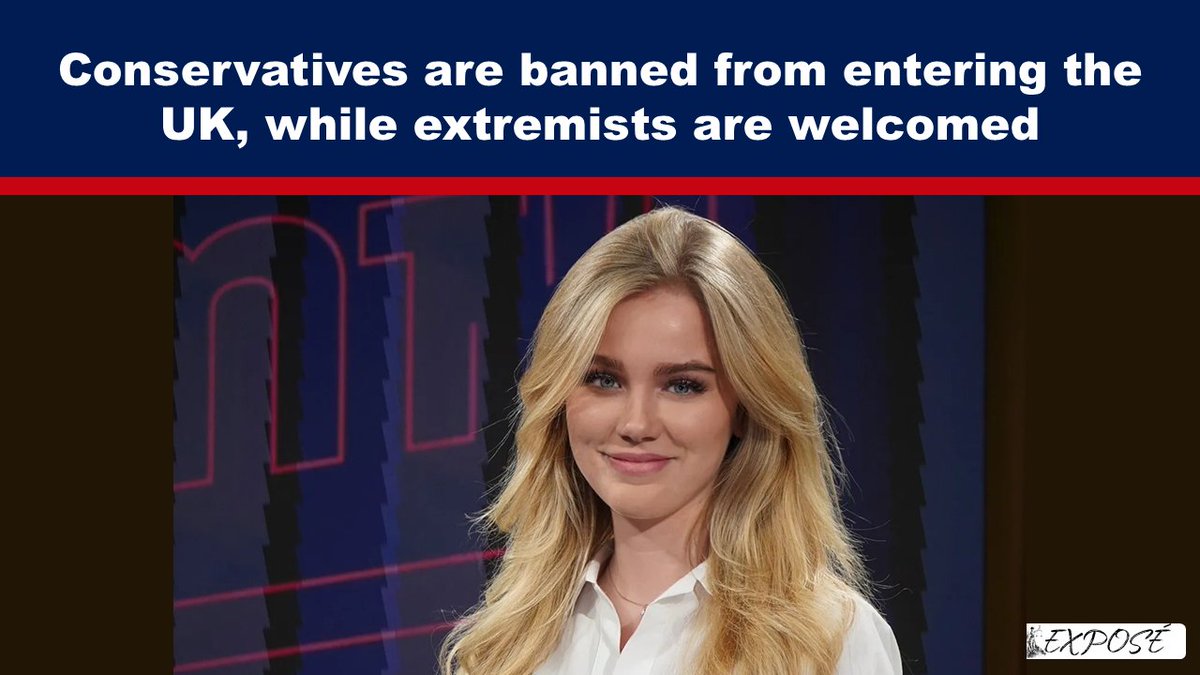 ExposeNewsGB's tweet photo. Eva Vlaardingerbroek, a Dutch conservative commentator and activist who has been outspoken about mass migration, is banned from entering Britain because the state considers that her presence in the UK is not “conducive to the public good.” #Immigratio
https://t.co/cKTdE29sRv https://t.co/mkmA6hovZc
