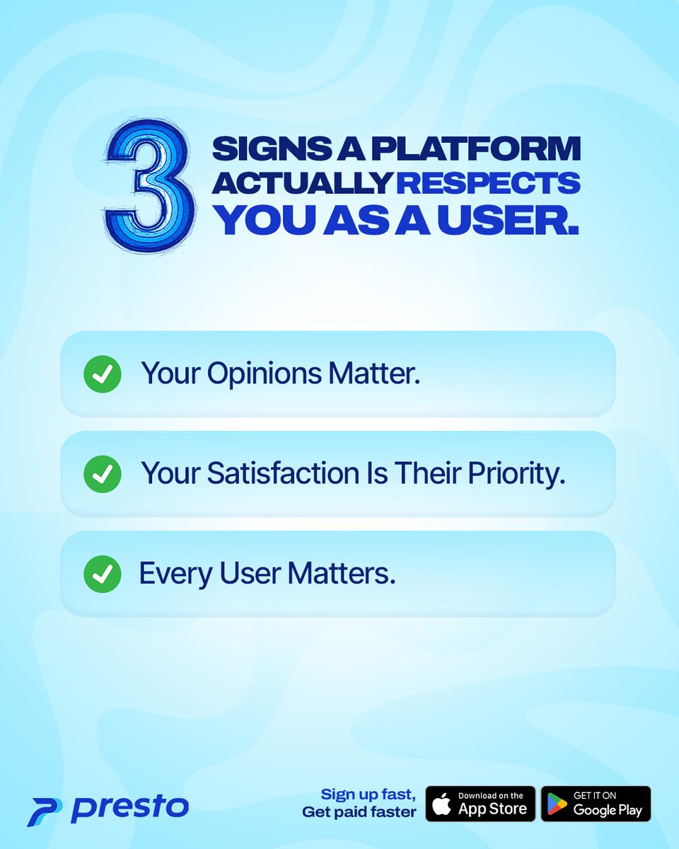 At Presto, you aren't just a user, you are the Priority.