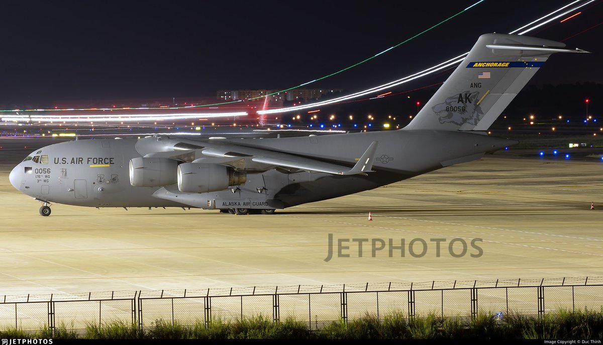 ArmchairAdml's tweet image. #USAF United States Air Force

Boeing C-17 Globemaster III 3x
#AE145E 06-6160 - REACH 866
#AE145C 06-6158 - REACH 870
#AE0802 98-0056 - REACH 830

At least three C-17s are positioning from Ramstein to Diego Garcia, via Djibouti, in the last 12 hours (via ACARS).