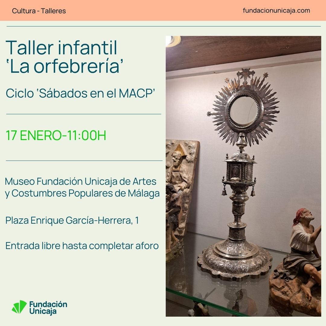 💎¡Maestros orfebres por un día! A las 11:00h celebramos el taller infantil 'La orfebrería' en una nueva cita de nuestro ciclo 'Sábados en el #MACP'.
👦Los peques descubrirán los secretos de materiales como la plata y el cobre, diseñando una joya.
🎟️Libre
is.gd/KssDDg