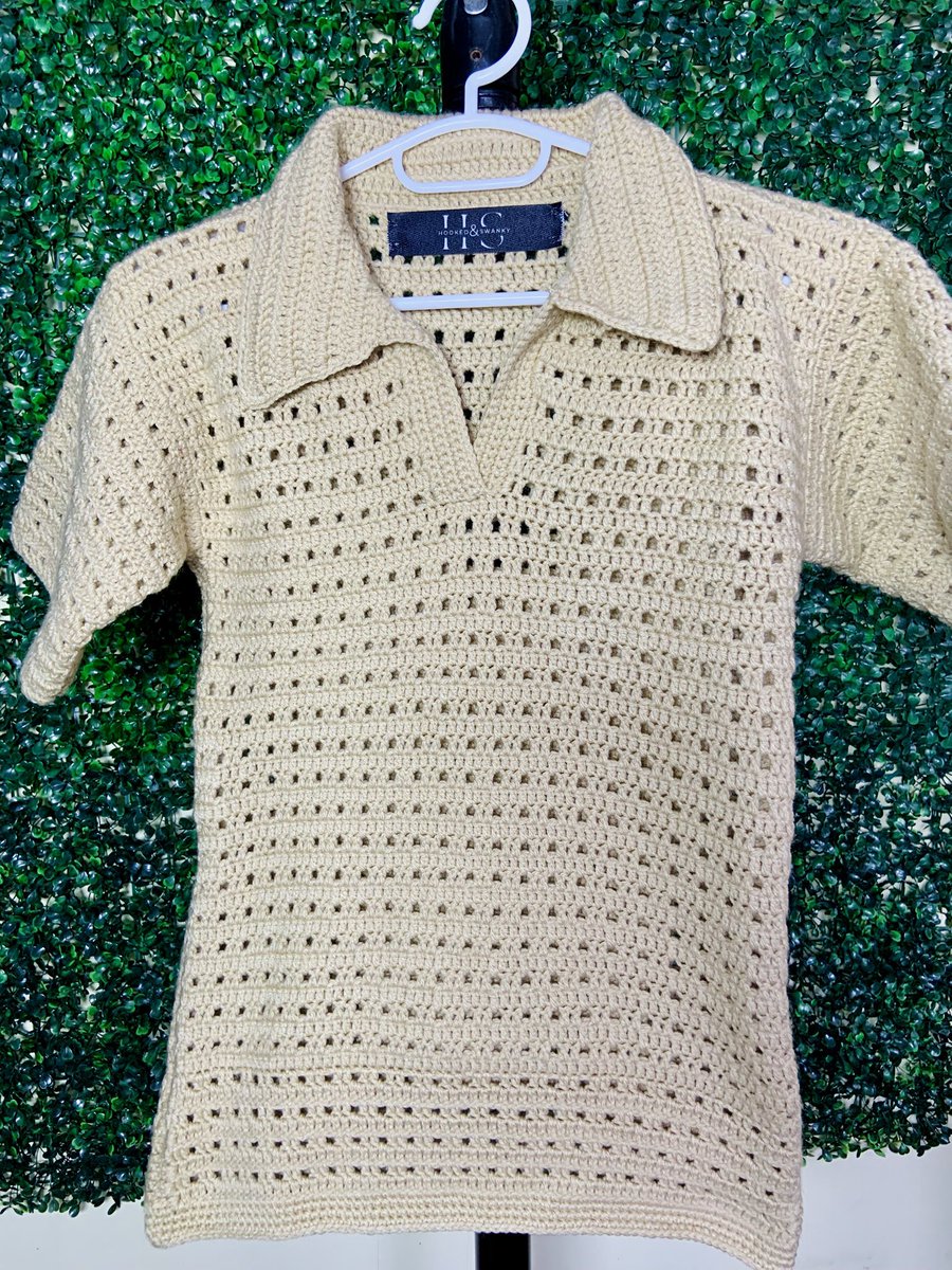 Handmade Crochet golf shirt😍 retailing from R750 / E750
